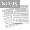 Stickerbogen STAFIX®, statisch aufgeladen, 4/0-farbig bedruckt mit freier Größe (rechteckig)