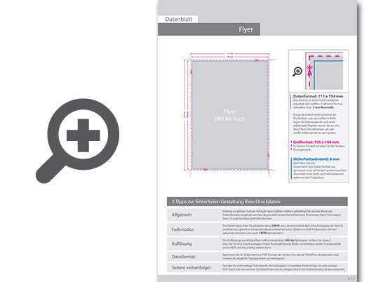 Product Bild multiloft-flyer_din_a6_hoch_(10_5_cm_x_14_8_cm)__4_4_farbig_(beidseitiger_druck)