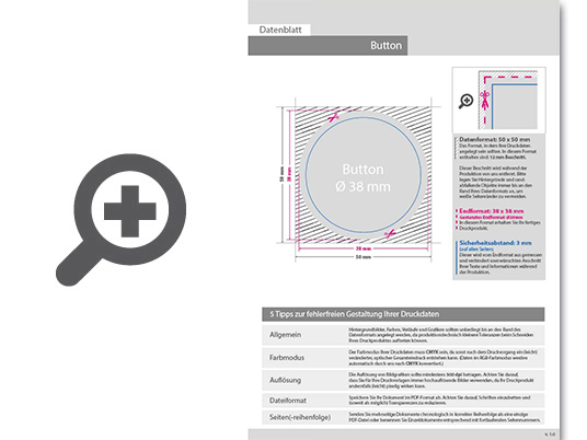 Product Bild hochwertiger_ansteckbutton_Ø_38_mm__4_0_farbig_einseitig_bedruckt