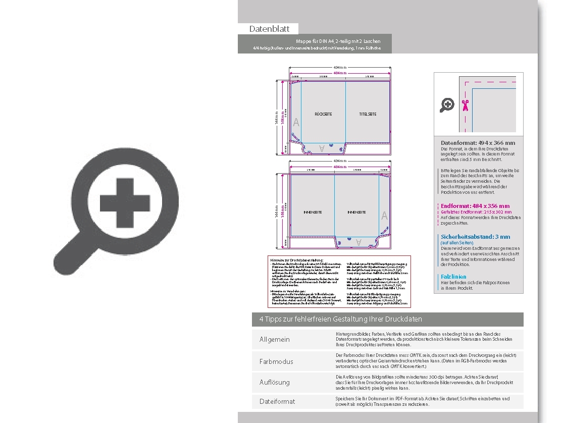 Product Bild mappe_f__r_din_a4__2-teilig_mit_2_laschen__4_4_farbig_(au__en-_und_innenseite_bedruckt)__mit_partieller_uv-lack-veredelung