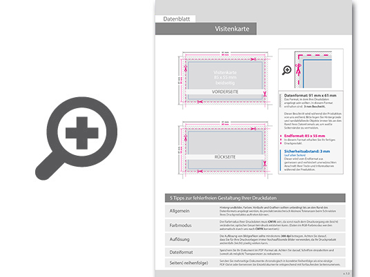 Product Bild visitenkarten_quer_5_5_farbig_85_x_55_mm___beidseitig_bedruckt_(cmyk_4-farbig_+_1_silber-sonderfarbe)